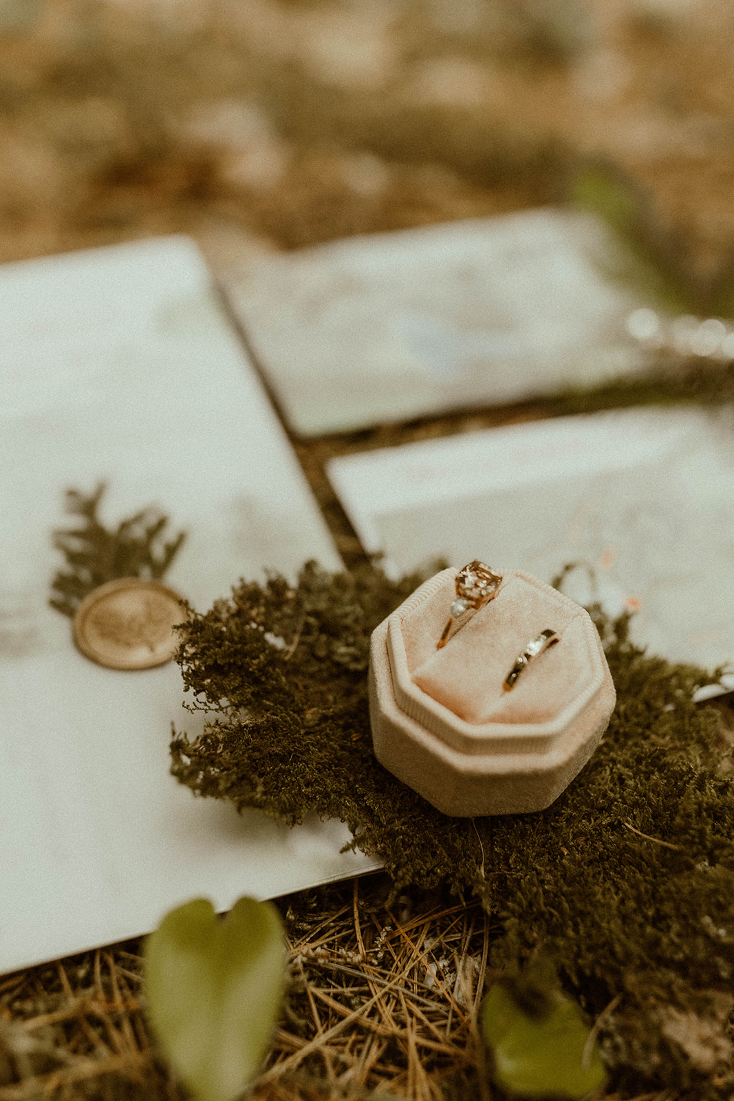 Rings and details of a dreamy Adirondack mountain elopement