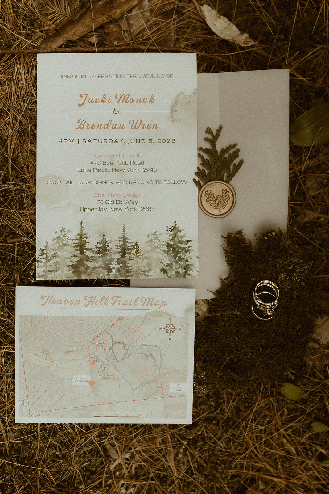 Elopement details from EBS View Lodge in the Adirondack mountains