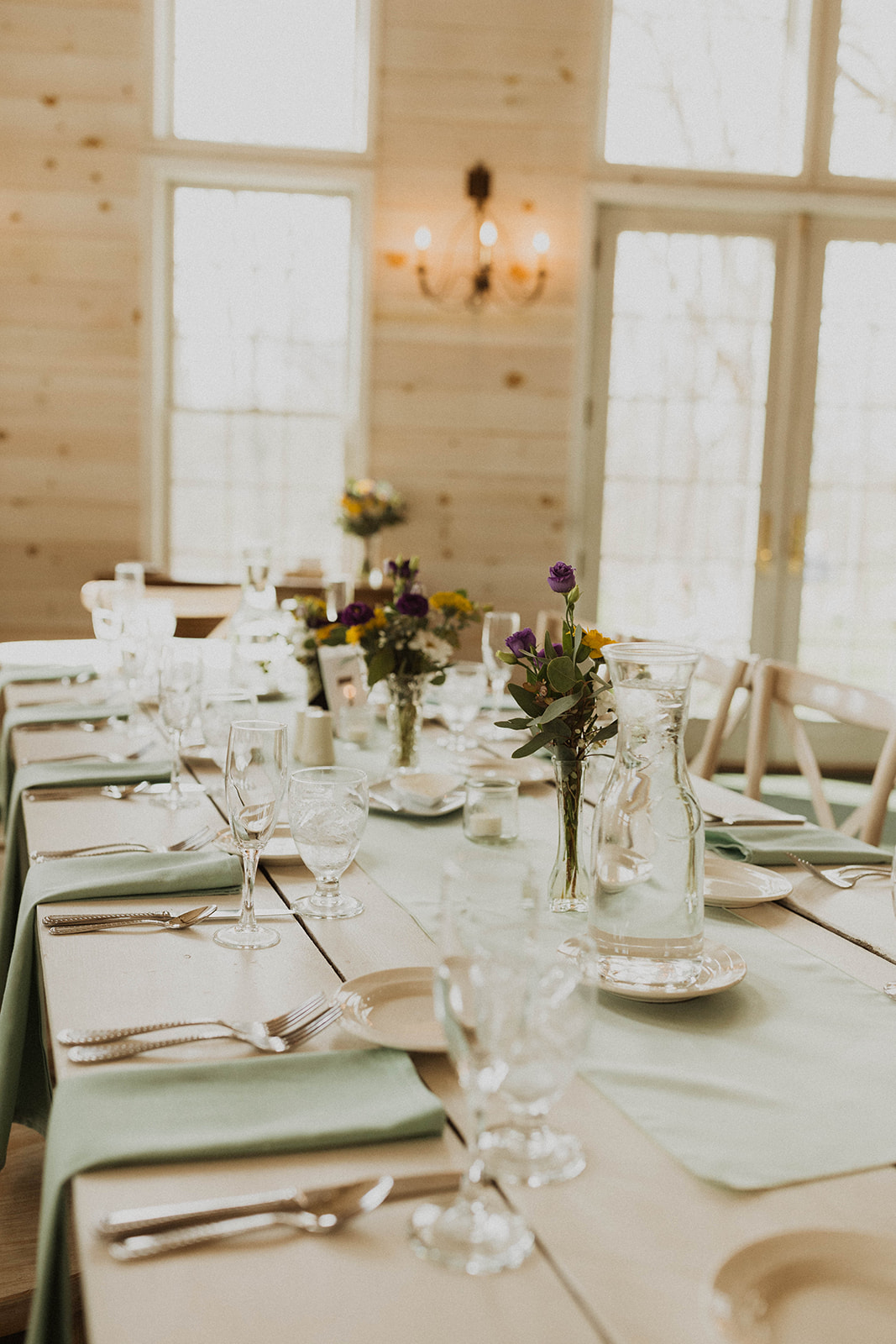 Dreamy upstate New York wedding venue set up and ready for the reception