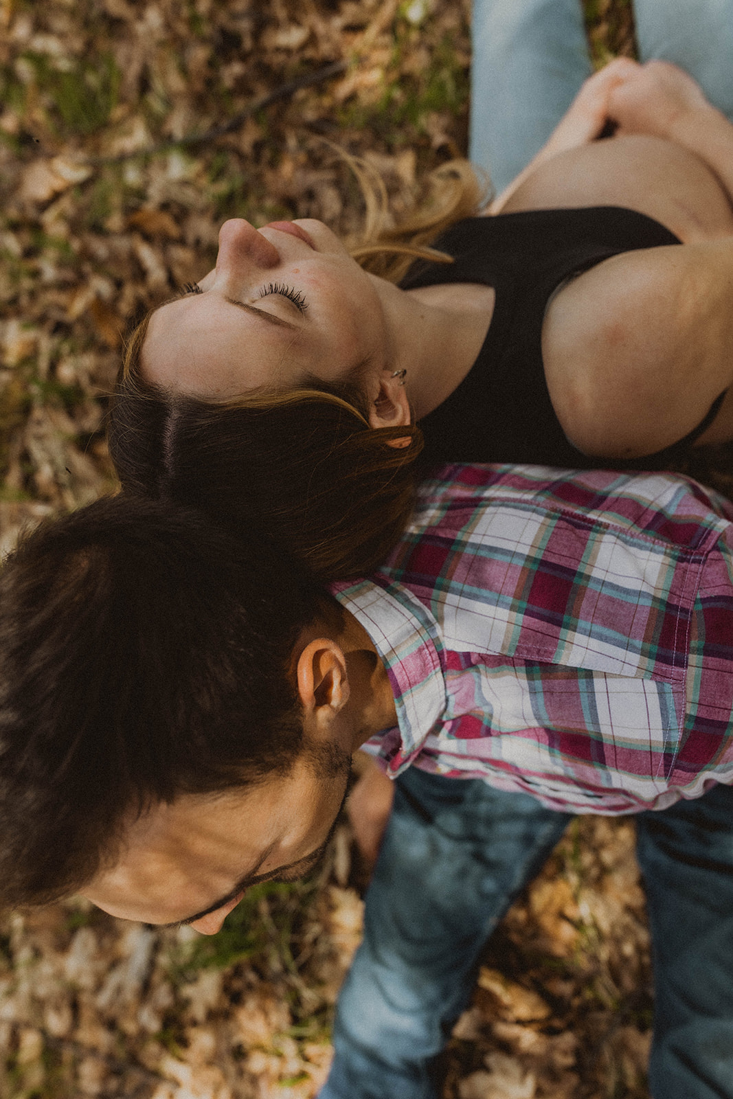 Future parents pose intimately together during their dreamy upstate New York maternity photos 