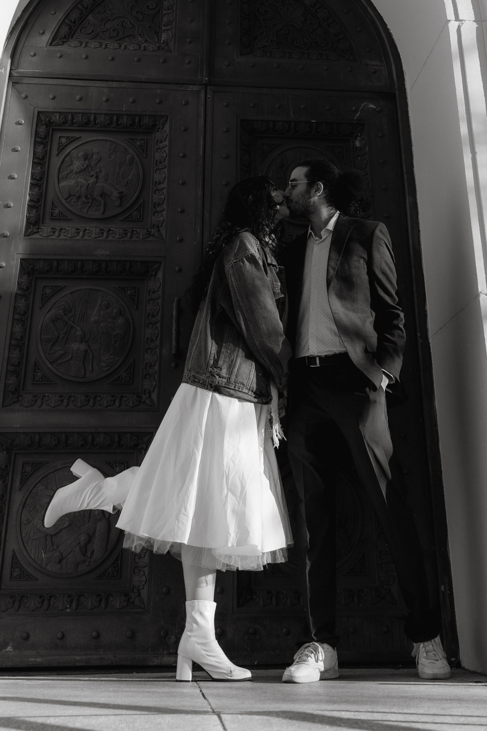 Intimate Boston engagement photos of Courtney and George at The Dubliner