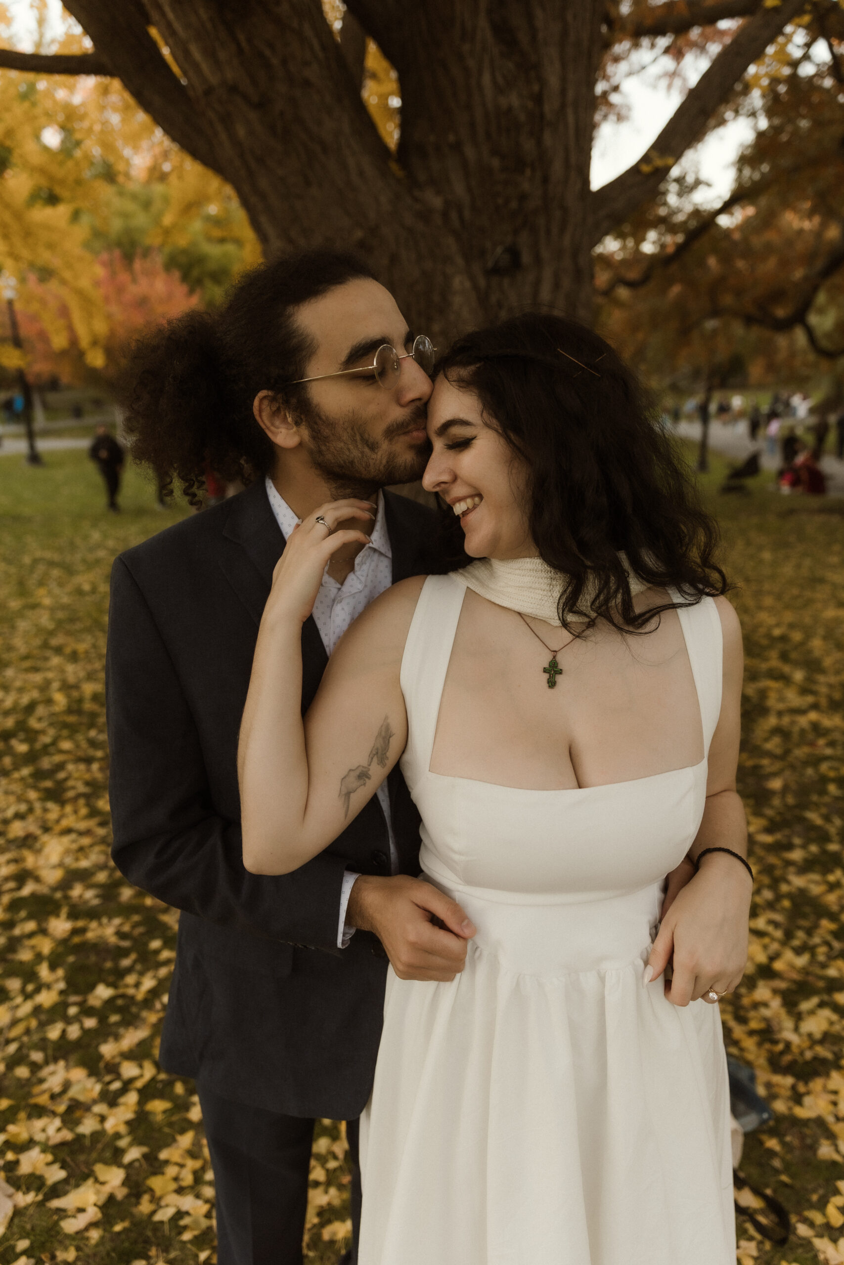 Intimate Boston engagement photos of Courtney and George at The Dubliner