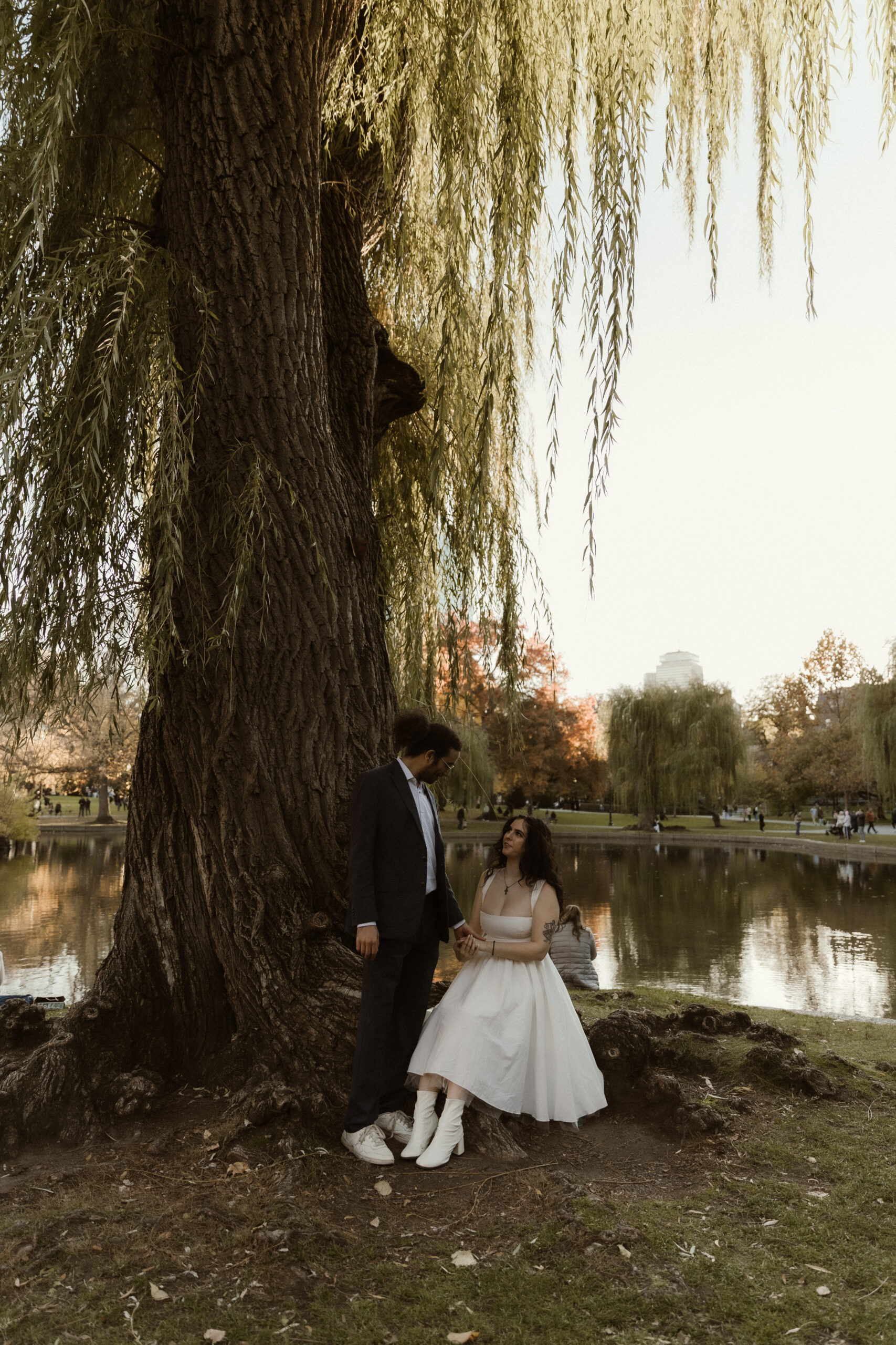 Intimate Boston engagement photos of Courtney and George at The Dubliner