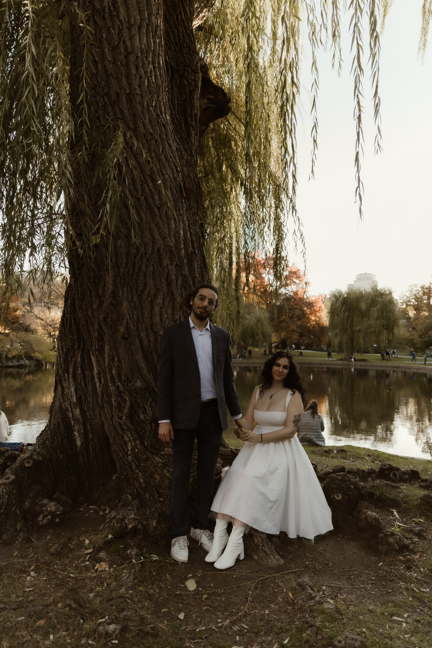 Boston engagement session capturing genuine connection and laughter